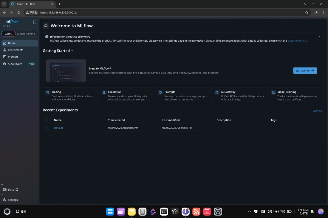 MLflow homepage