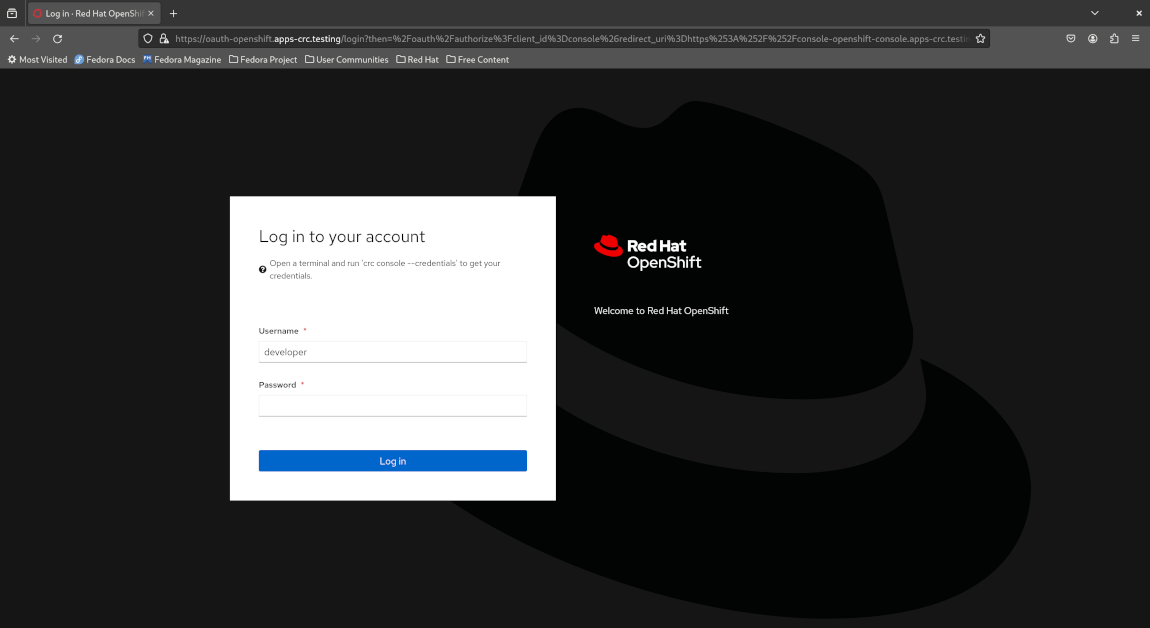 OpenShift web OAuth portal