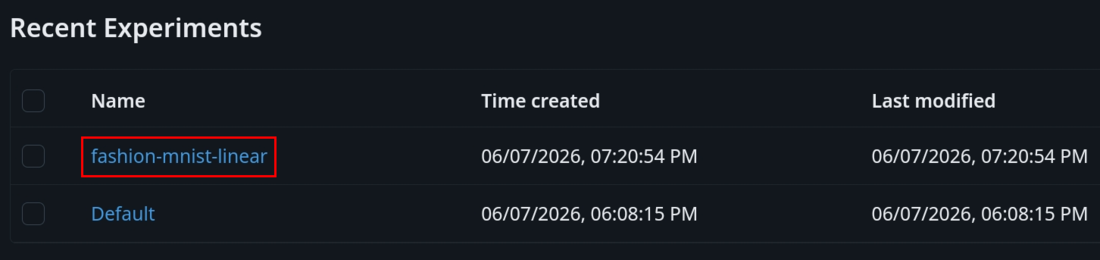 Our first MLflow experiment