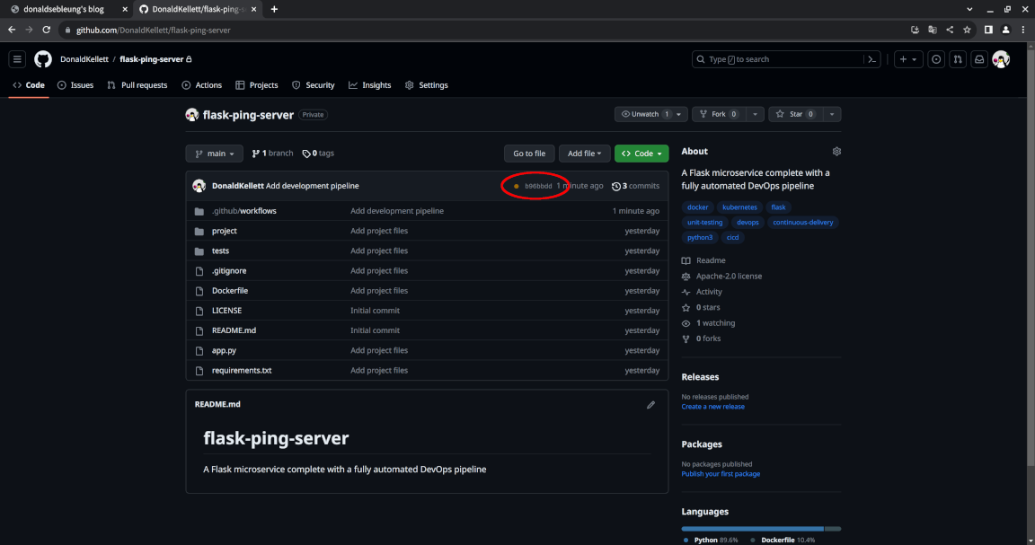 Continuous deployment pipeline running