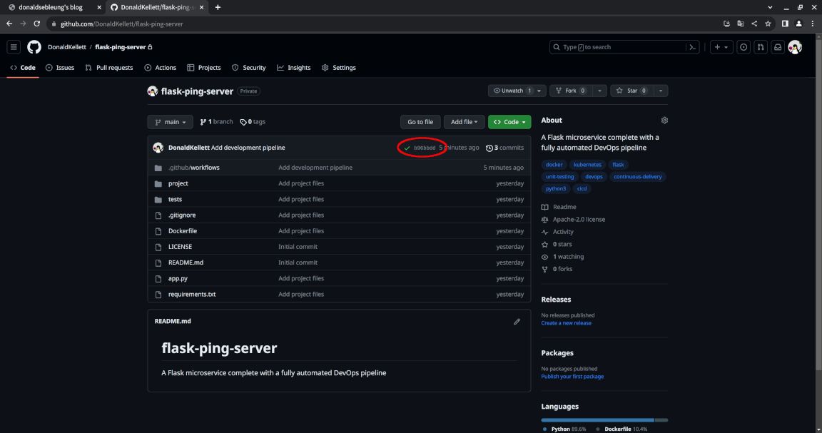 Continuous deployment pipeline successful